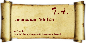 Tanenbaum Adrián névjegykártya